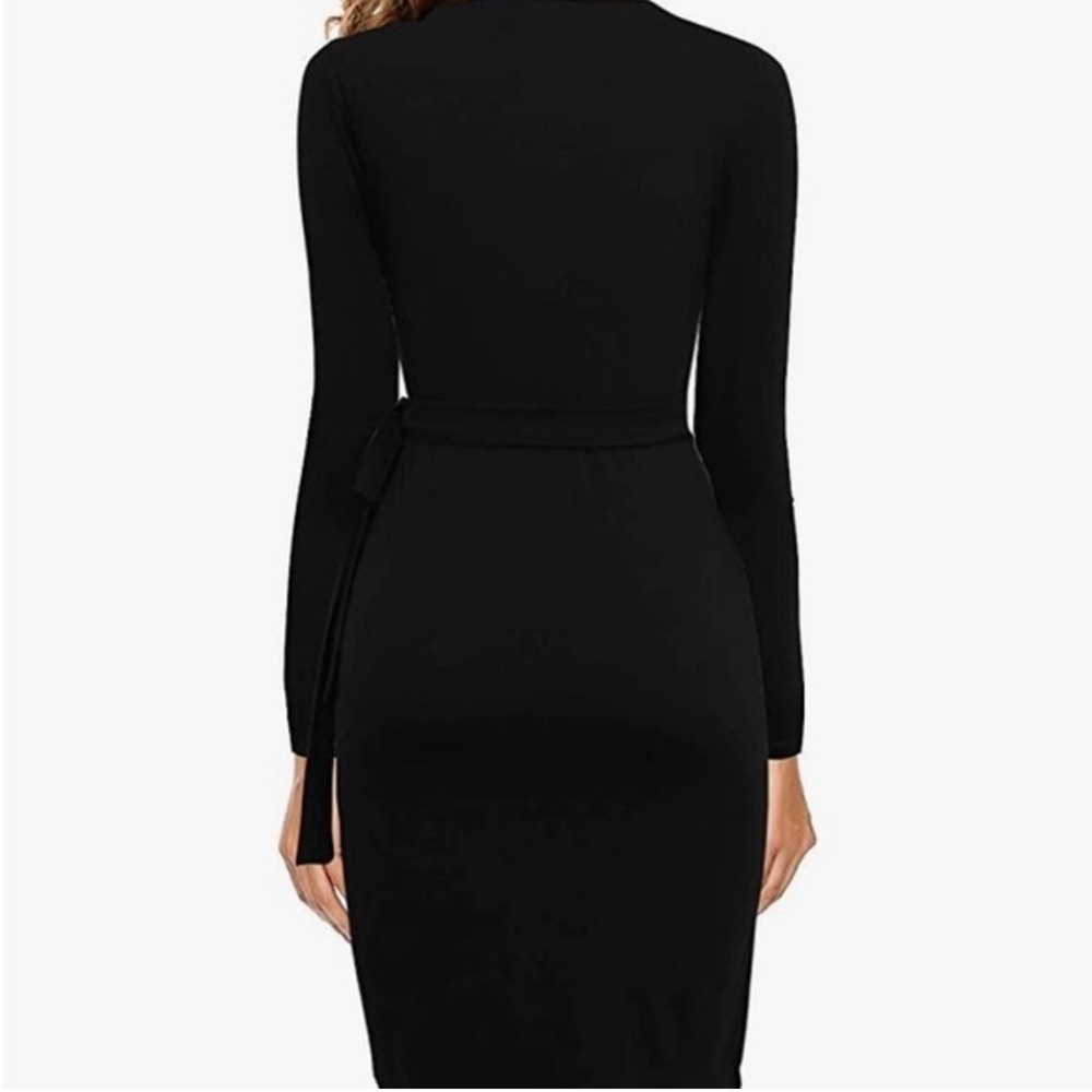 NWT Women’s Berydress 3/4 Sleeve Faux Wrap Dress - Picture 2 of 8